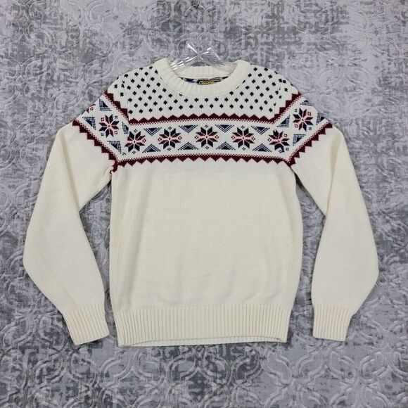 Sears Sweaters - Vintage Sears Sweater Women’s Small White Sportswear Winter Made In The USA